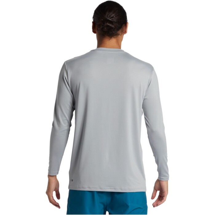 2024 Quiksilver Hombres DNA Bubble Logo Long Sleeve Surf Tee AQYWR03189 - Quarry